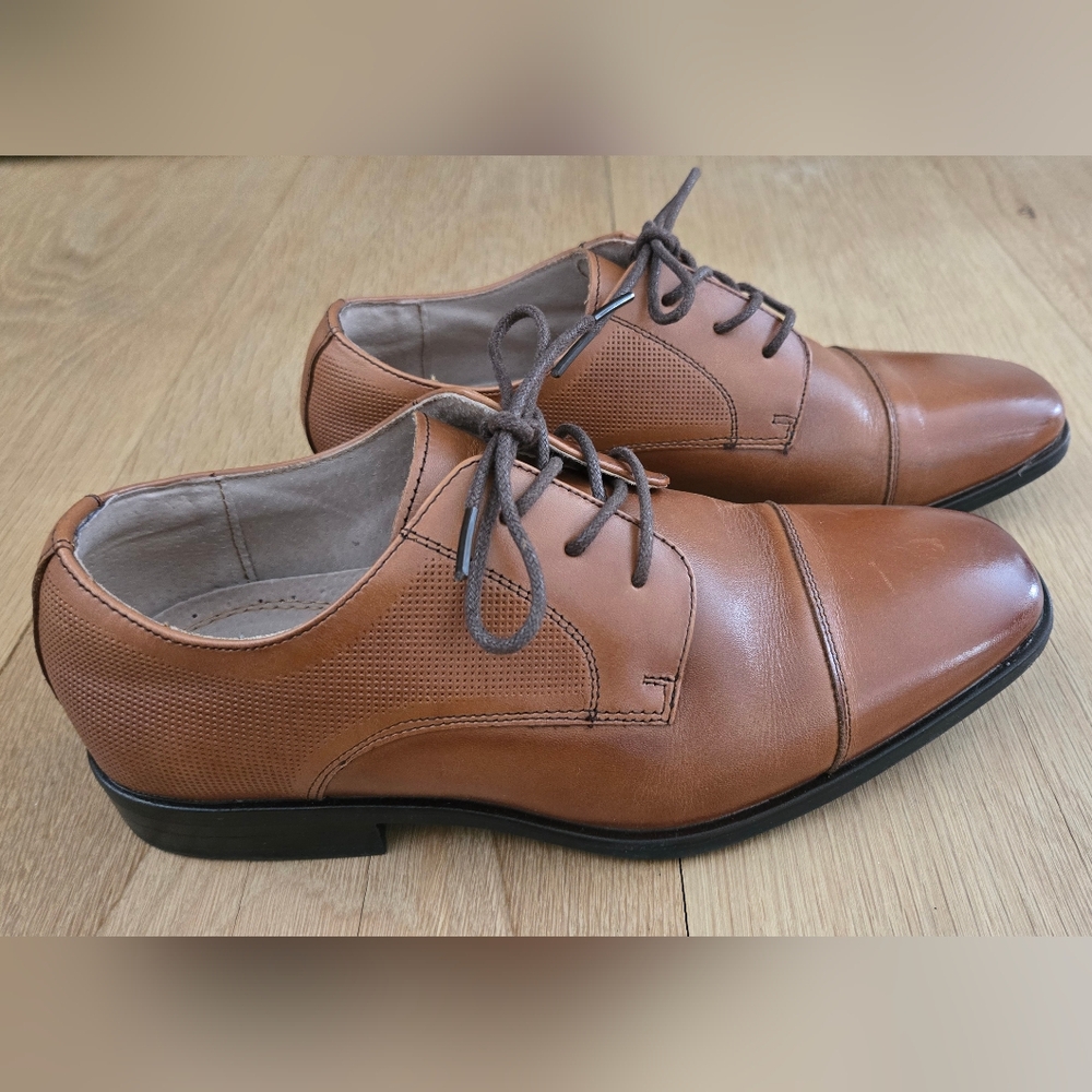 Florsheim Kids Brown Leather Dress Shoes